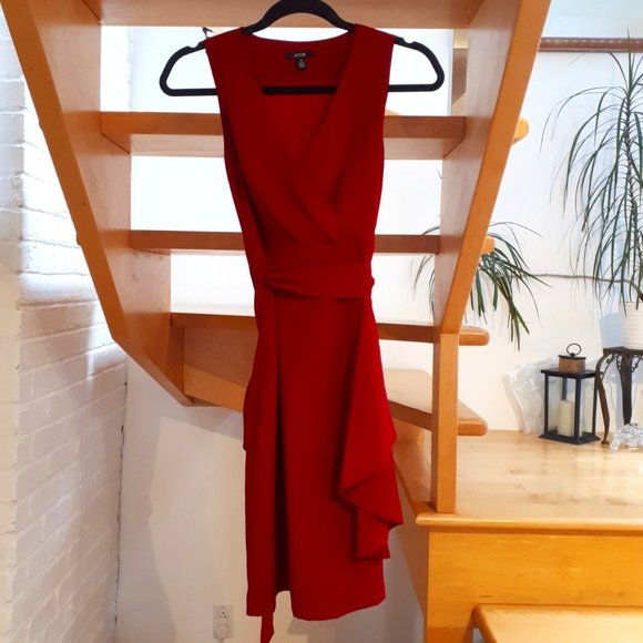 JACOB - Sleeveless red dress - Picture 1 of 7